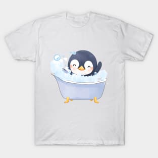 Cute Baby Penguin Bathtub T-Shirt